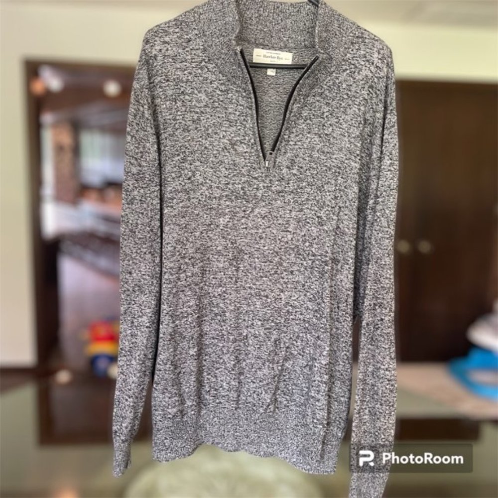 Men's XL Hawker and Rye 1/4 zip Cotton Cashmere Shirt